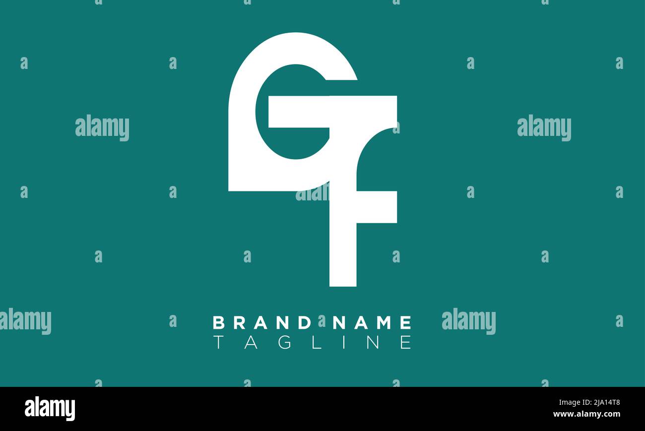 GF lettres alphabétiques initiales logo monogramme Illustration de Vecteur