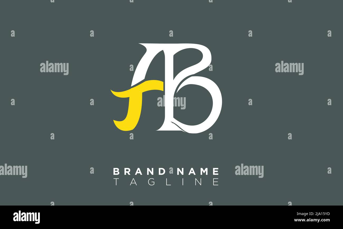 AB lettres alphabétiques initiales logo monogramme Illustration de Vecteur
