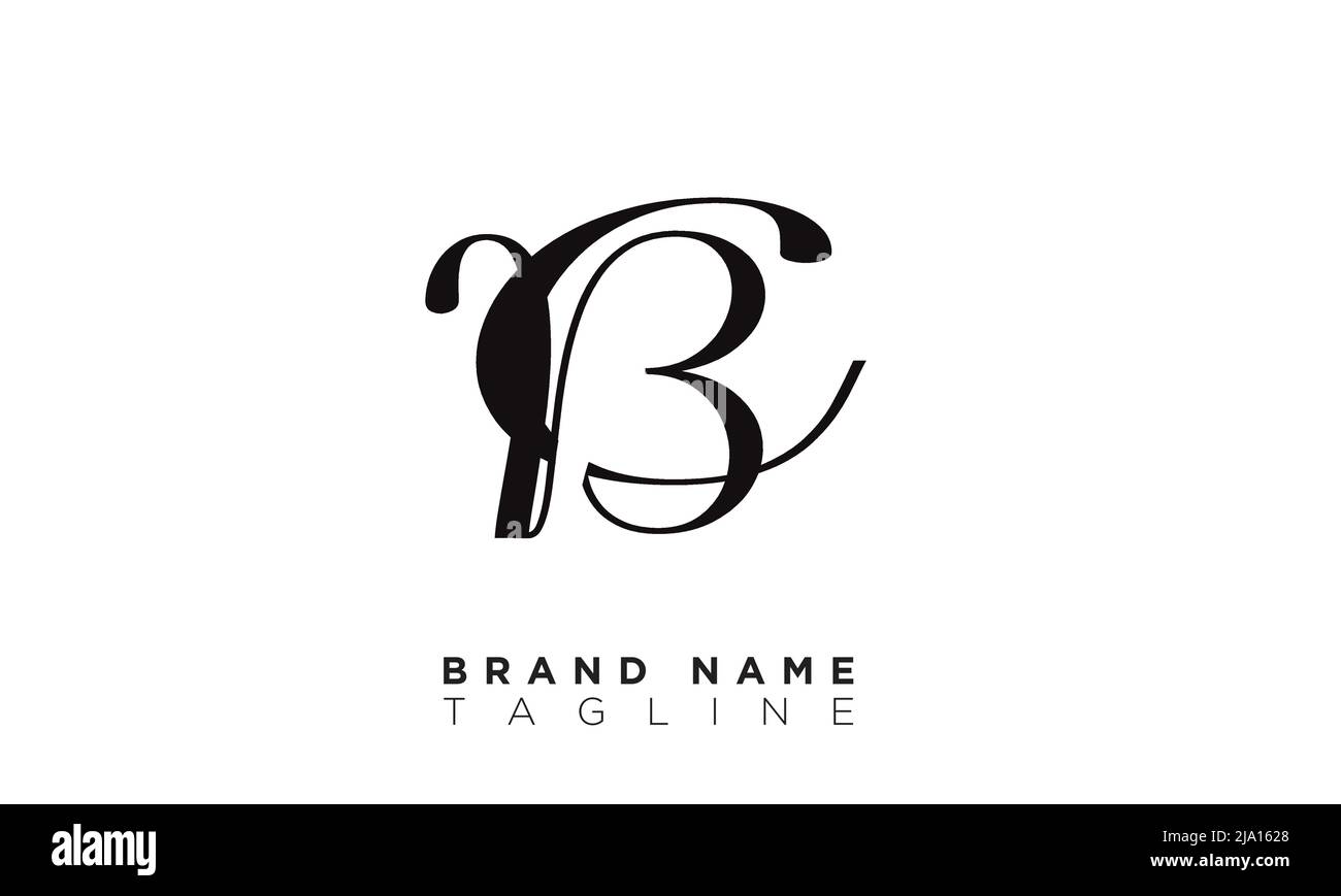 CB lettres Alphabet initiales logo monogramme Illustration de Vecteur