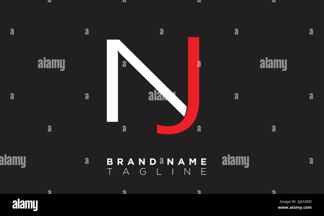 NJ lettres Alphabet initiales Monogram logo Illustration de Vecteur