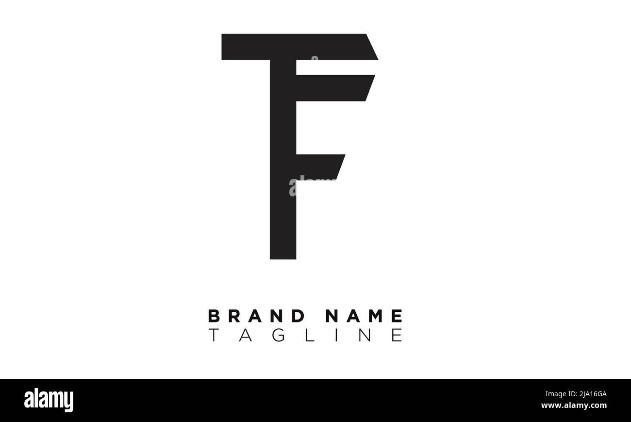 Lettres alphabétiques TF initiales logo monogramme Illustration de Vecteur