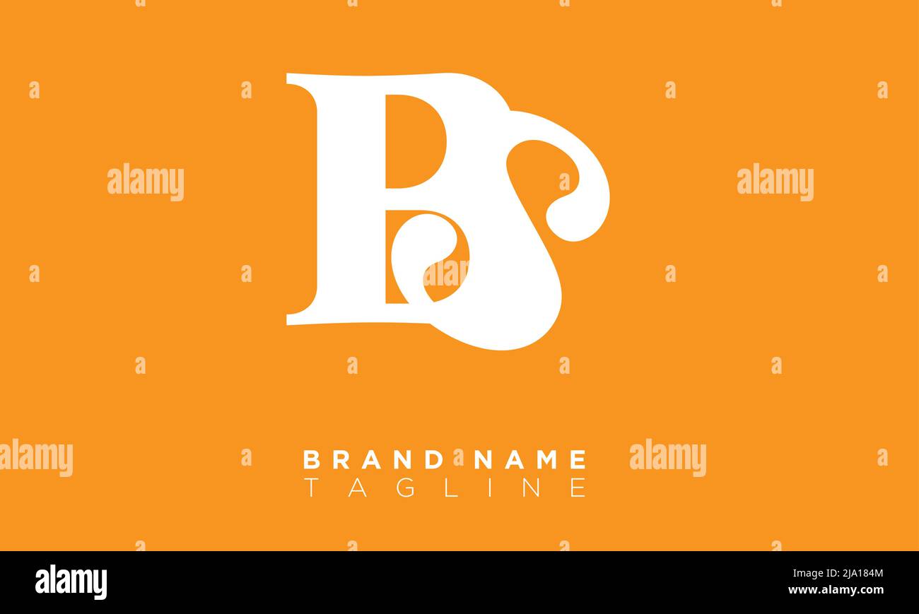 Lettres PS Alphabet initiales logo monogramme Illustration de Vecteur