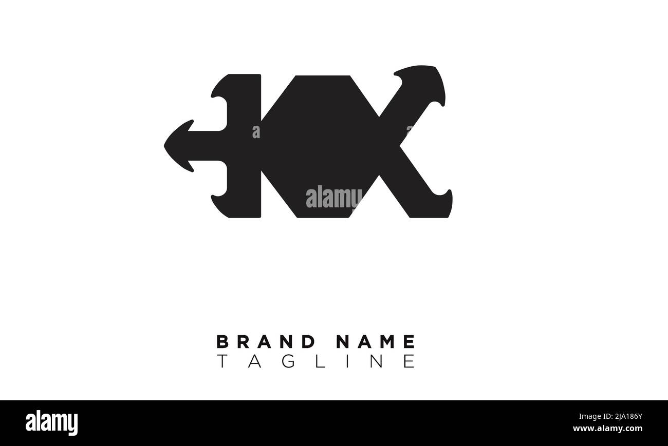 KOK lettres Alphabet initiales Monogram logo Illustration de Vecteur
