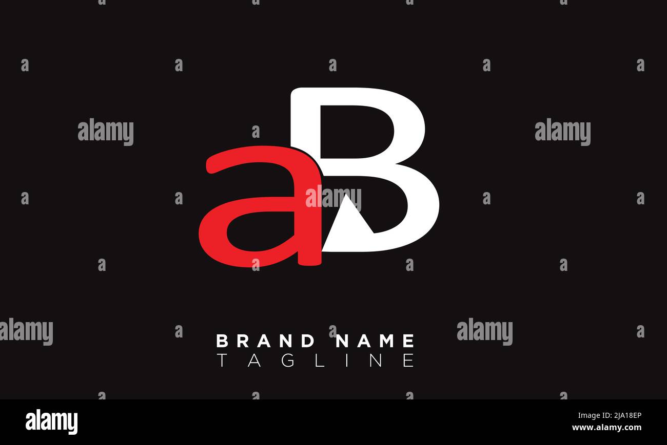 AB lettres alphabétiques initiales logo monogramme Illustration de Vecteur