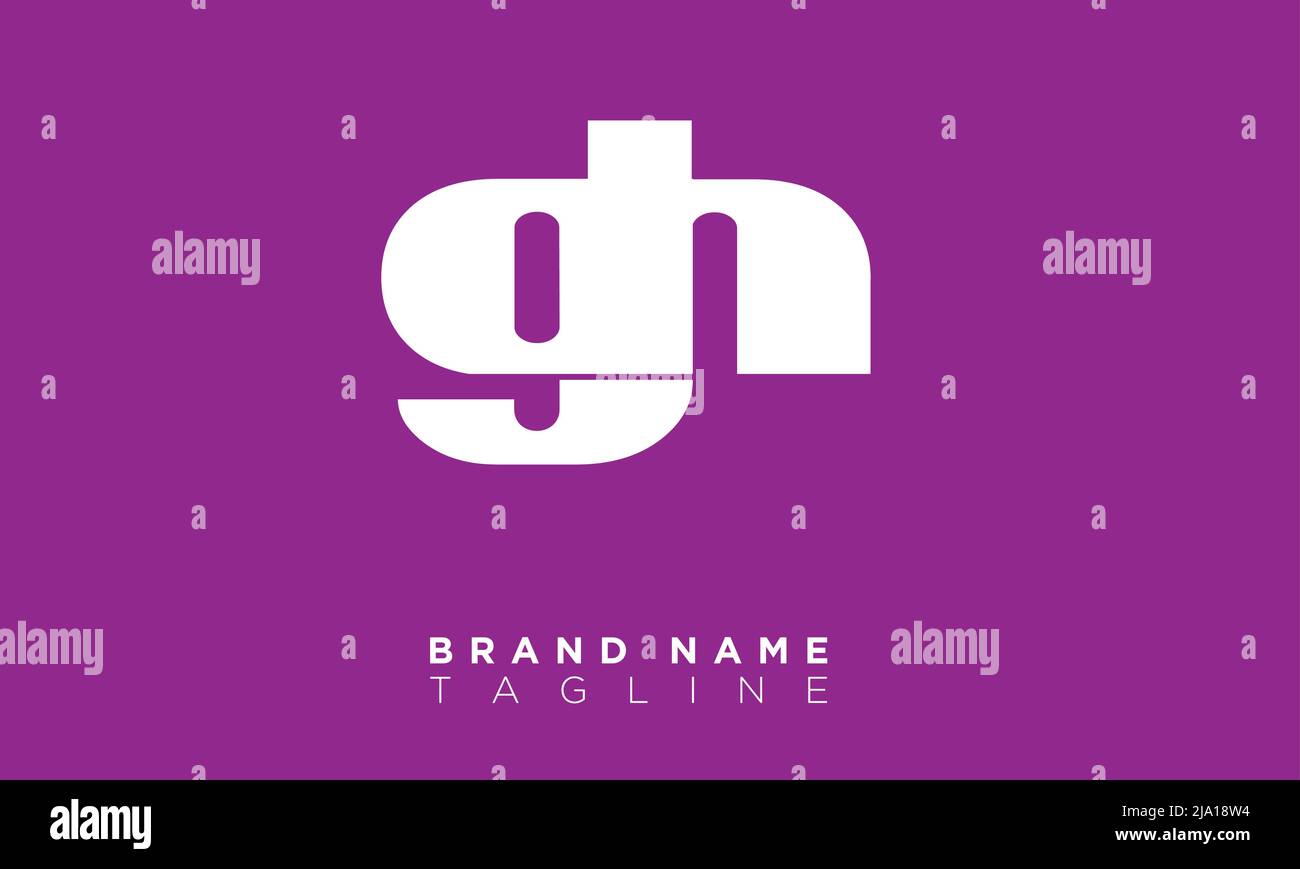 GH lettres Alphabet initiales Monogram logo Illustration de Vecteur