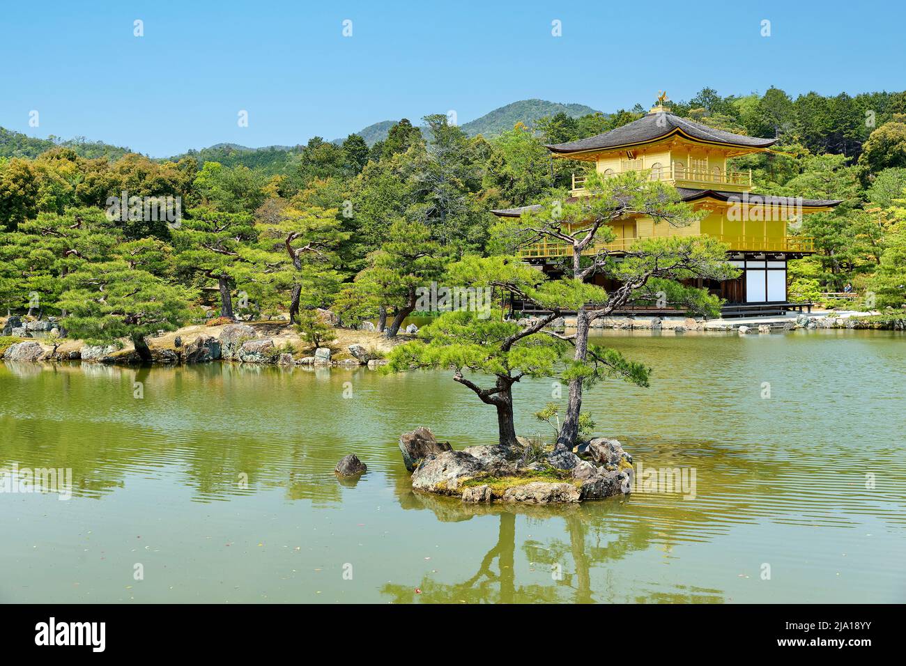 Japon. Kyoto. Temple Kinkaku-ji (le Pavillon d'or) Banque D'Images