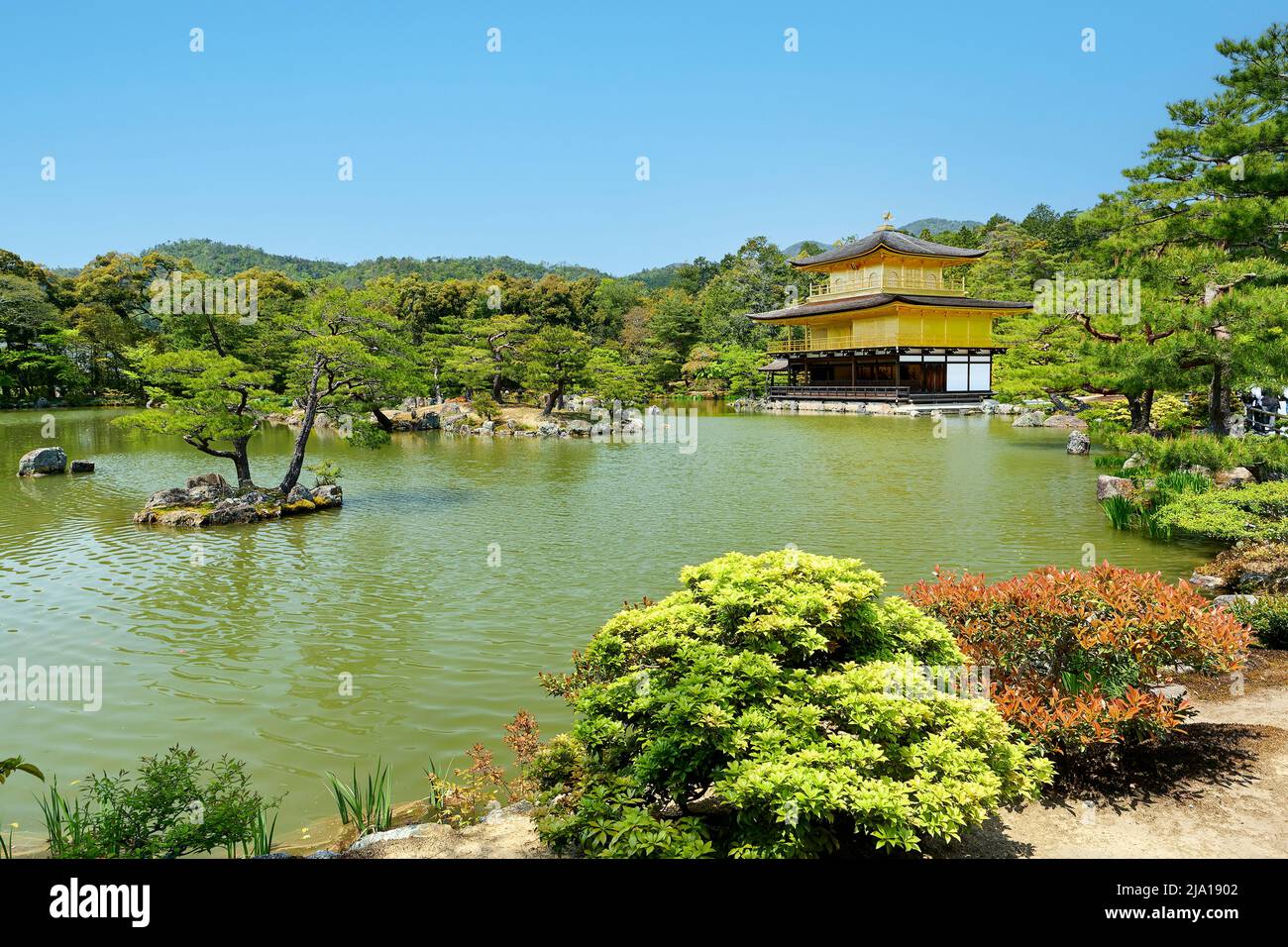 Japon. Kyoto. Temple Kinkaku-ji (le Pavillon d'or) Banque D'Images