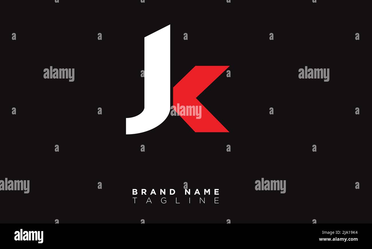 JK lettres Alphabet initiales logo monogramme Illustration de Vecteur