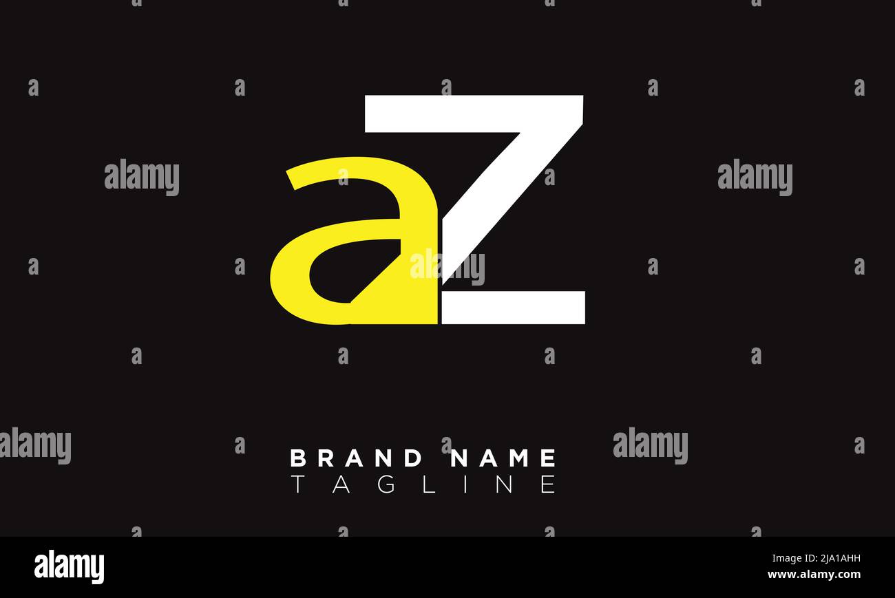 Lettres AZ Alphabet initiales logo du monogramme Illustration de Vecteur