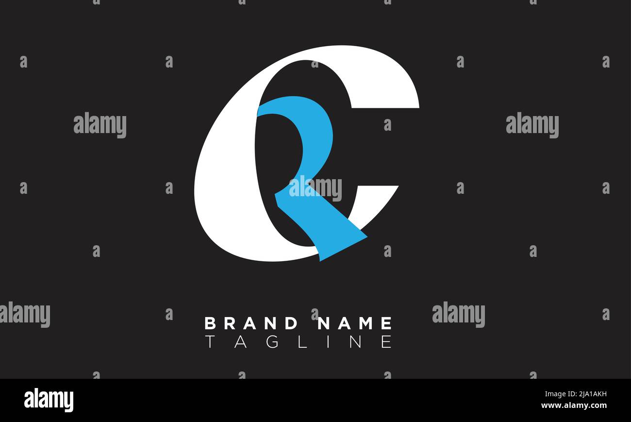 Lettres alphabétiques CR initiales logo monogramme Illustration de Vecteur