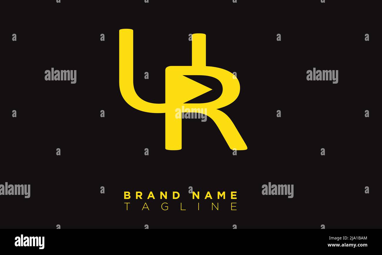 UR lettres Alphabet initiales logo monogramme Illustration de Vecteur