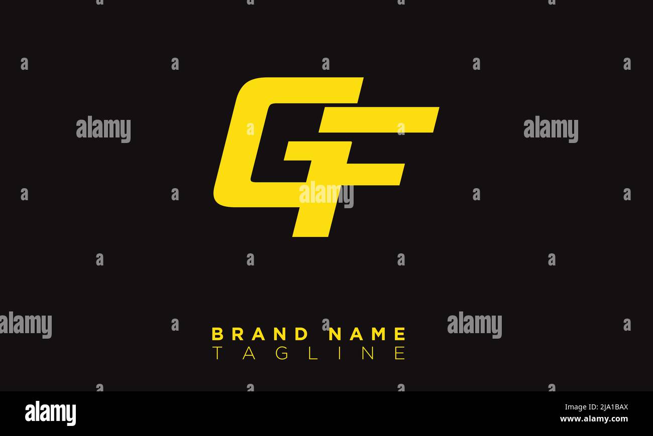 GF lettres alphabétiques initiales logo monogramme Illustration de Vecteur