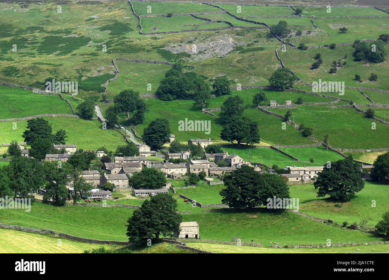 Vue sur Dent dans les Yorkshire Dales Banque D'Images