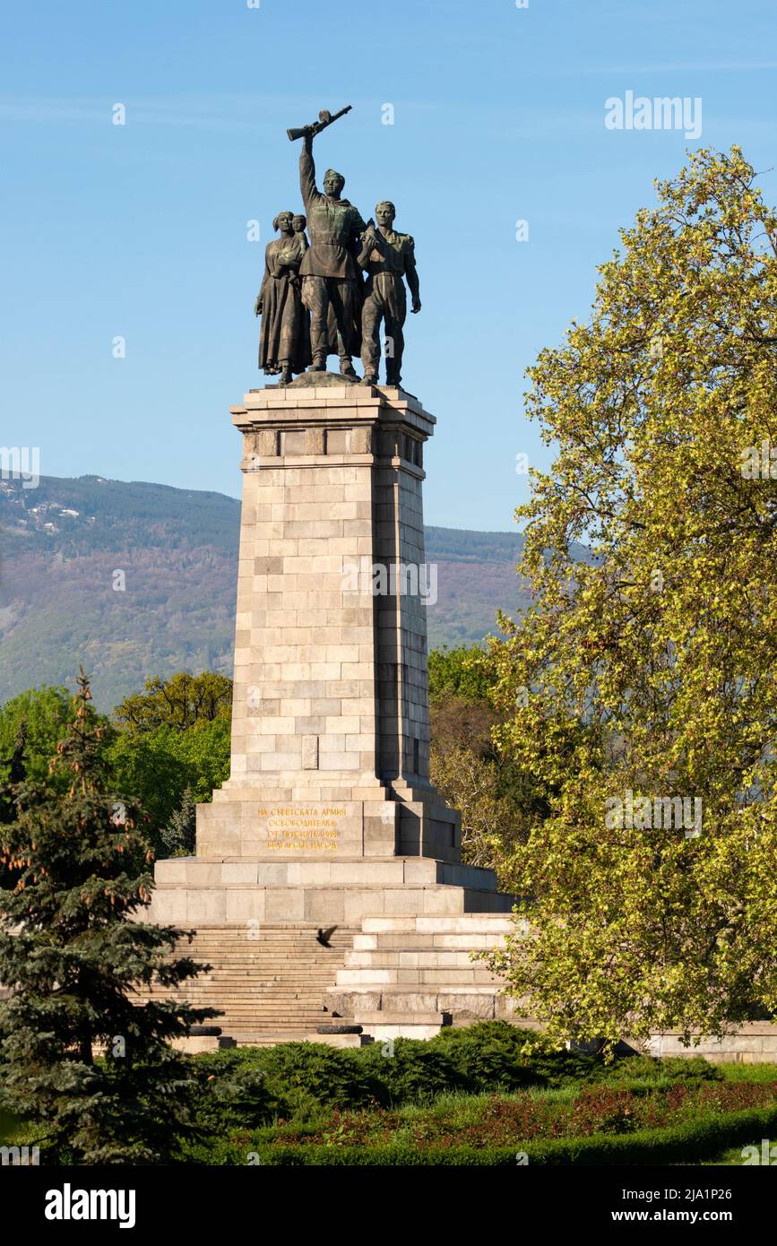 Monument à l'Armée soviétique rouge à Sofia, Bulgarie, Balkans, Europe de l'est, UE Banque D'Images