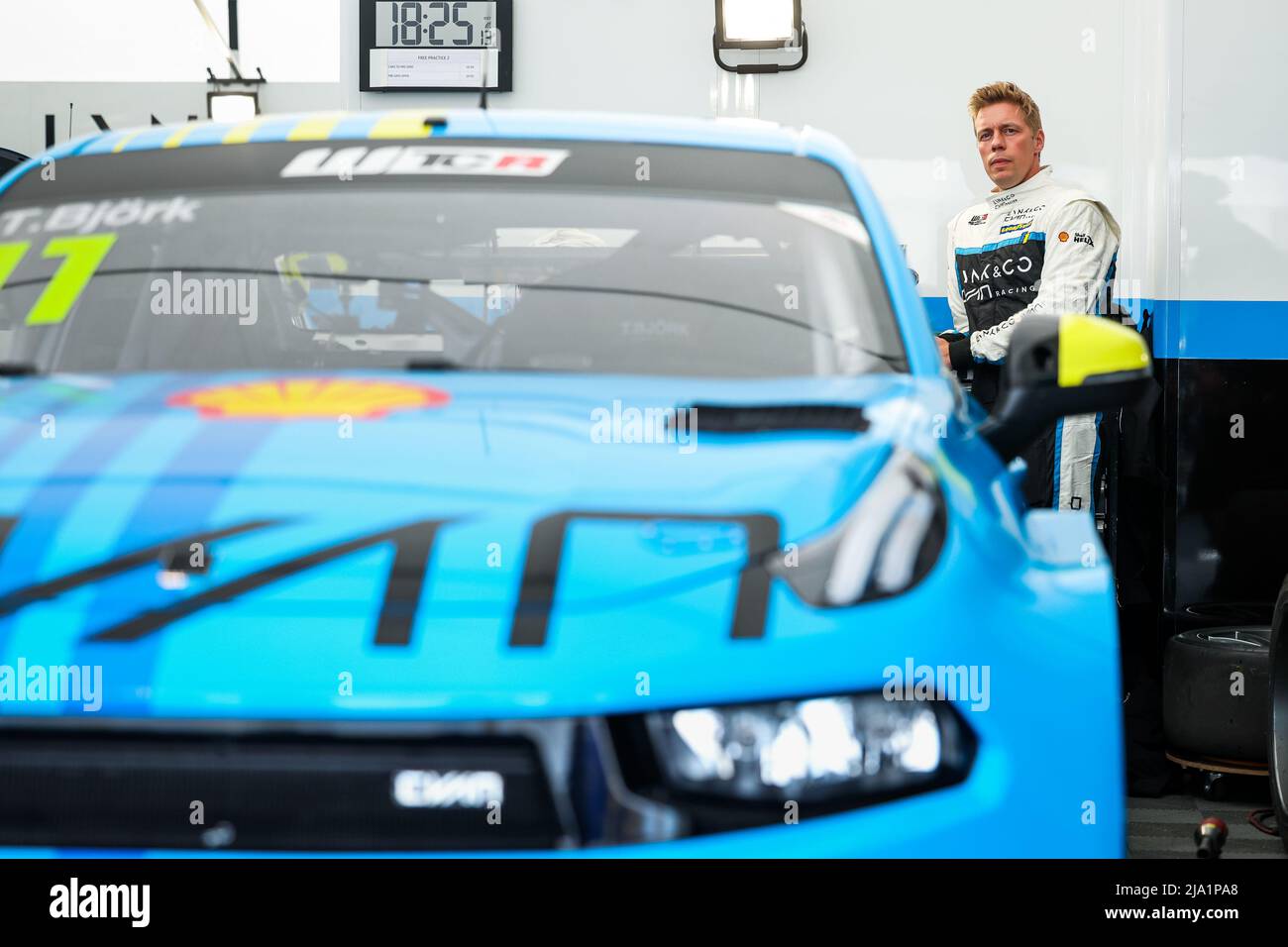 Nurburg, Allemagne - 26/05/2022, BJORK Thed (SUE), Cyan Performance Lynk & Co, Lynk & Co 03 TCR, portrait pendant la WTCR - course de l'Allemagne 2022, 2nd ronde de la FIA World Touring car Cup 2022, sur le Nurburgring Nordschleife du 26 au 28 mai à Nurburg, Allemagne - photo : Florent Gooden/DPPI/LiveMedia Banque D'Images