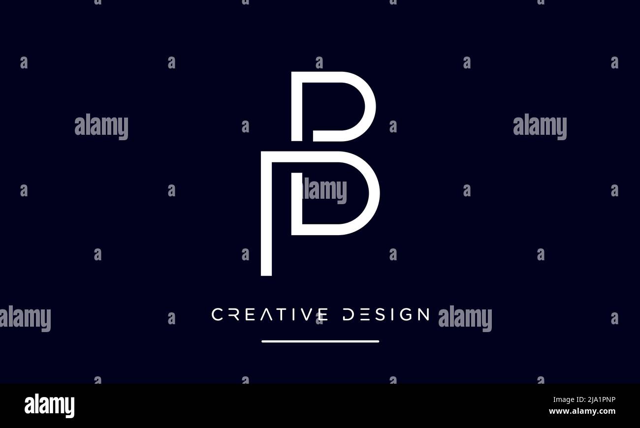 PB, BP, P ou B lettres alphabétiques Abstract logo Illustration de Vecteur