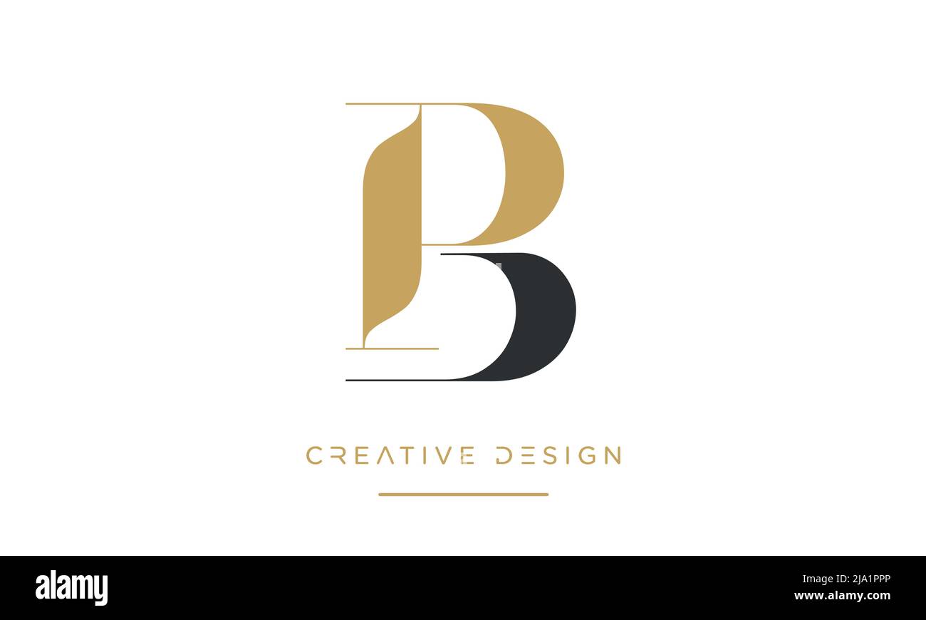 PB, BP, P ou B lettres alphabétiques Abstract logo Illustration de Vecteur
