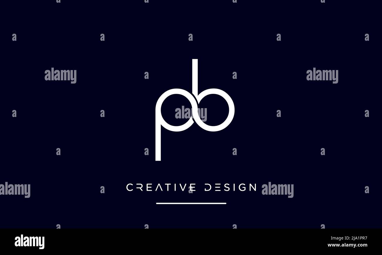 PB, BP, P ou B lettres alphabétiques Abstract logo Illustration de Vecteur