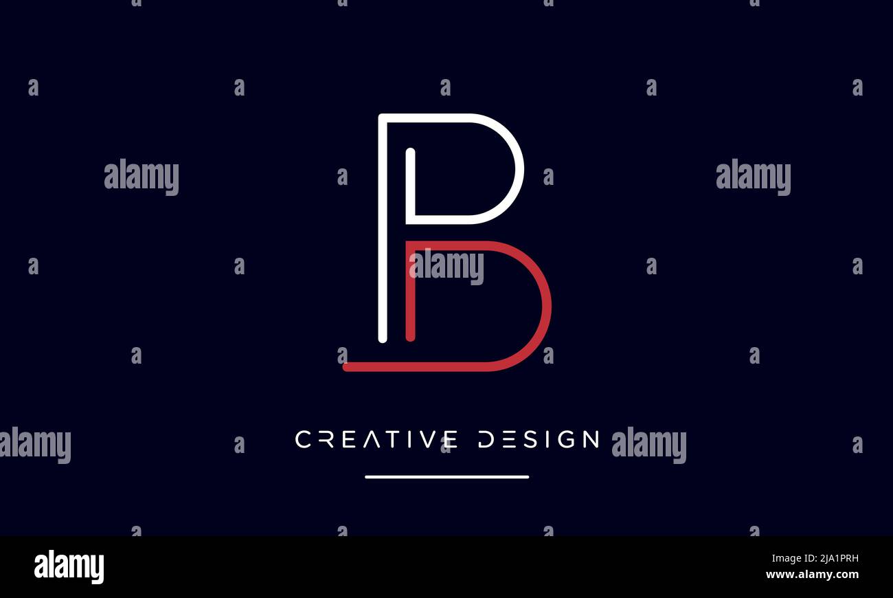 PB, BP, P ou B lettres alphabétiques Abstract logo Illustration de Vecteur