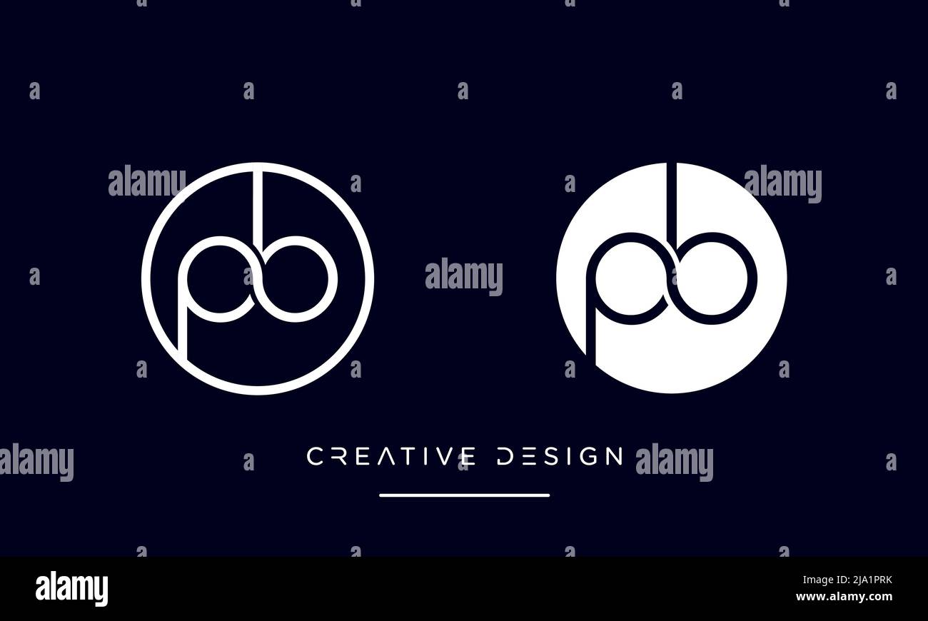 PB, BP, P ou B lettres alphabétiques Abstract logo Illustration de Vecteur
