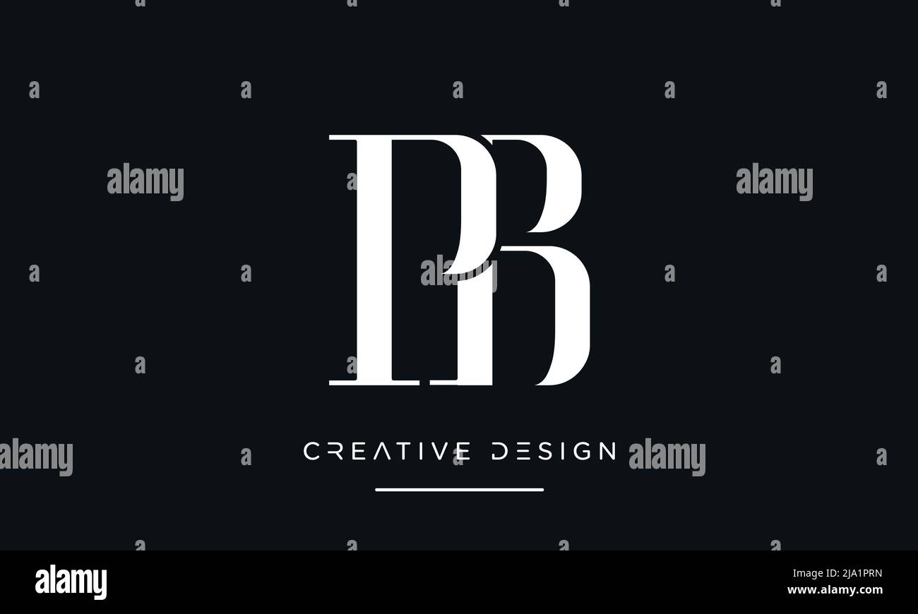 PB, BP, P ou B lettres alphabétiques Abstract logo Illustration de Vecteur
