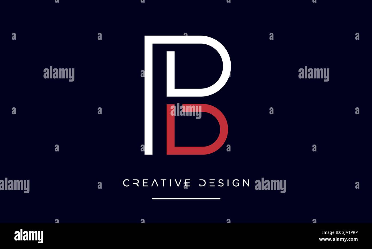 PB, BP, P ou B lettres alphabétiques Abstract logo Illustration de Vecteur
