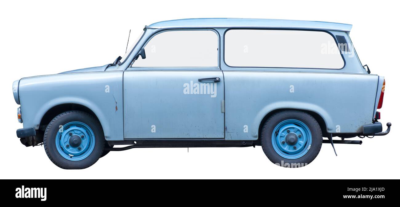 Une voiture allemande de l'est de l'époque communiste Banque D'Images