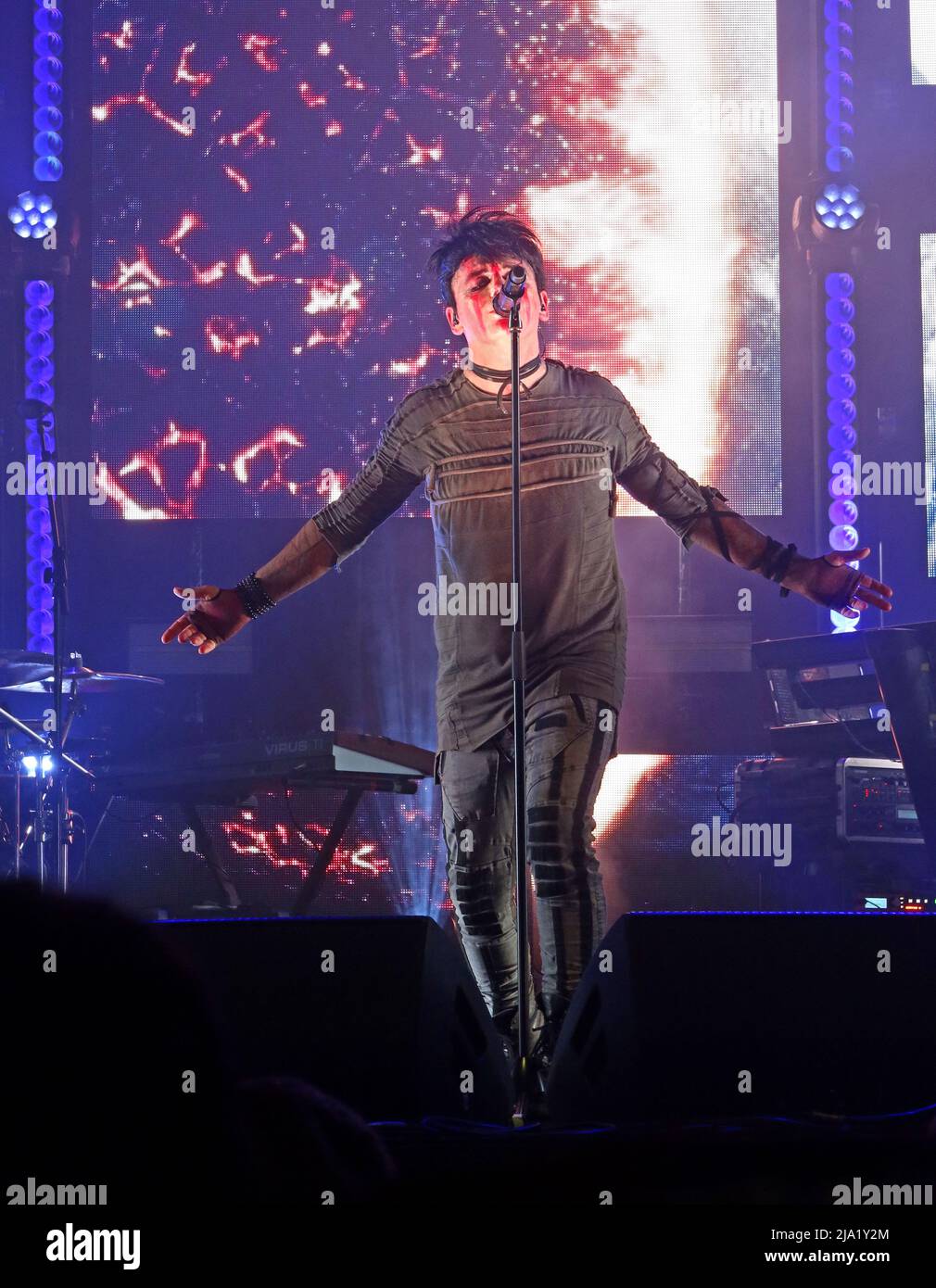Gary Numan,sur scène,Intruder Tour 2022,Albert Hall Music hall, 27 Peter St, Manchester,Angleterre,Royaume-Uni, M2 5QR Banque D'Images