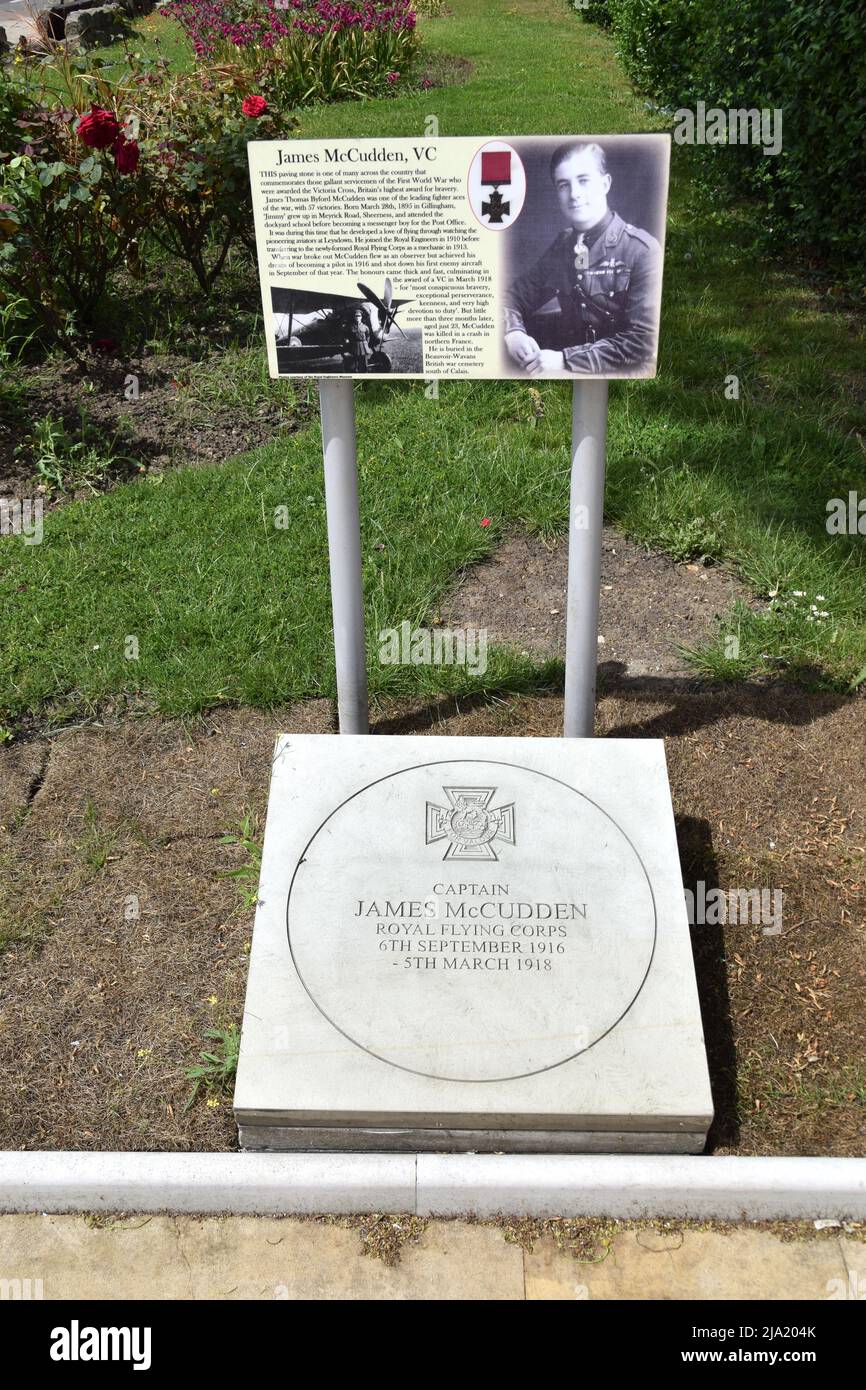 26/05/2022 Sheerness on Sea. Isle Shepey UK Sheerness on Sea est une ville balnéaire située du côté Kent de l'estuaire de la Tamise. The WWI Ace Fighter pi Banque D'Images