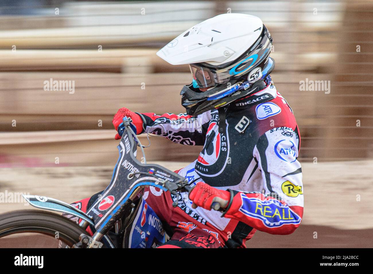 SHEFFIELD, ROYAUME-UNI. MAI 26th Matej Žagar en action pour les salles Belle vue ATPI lors du match de la première division de la SGB entre Sheffield Tigers et les salles Belle vue au stade Owlerton, Sheffield, le jeudi 26th mai 2022. (Credit: Ian Charles | MI News) Credit: MI News & Sport /Alay Live News Banque D'Images