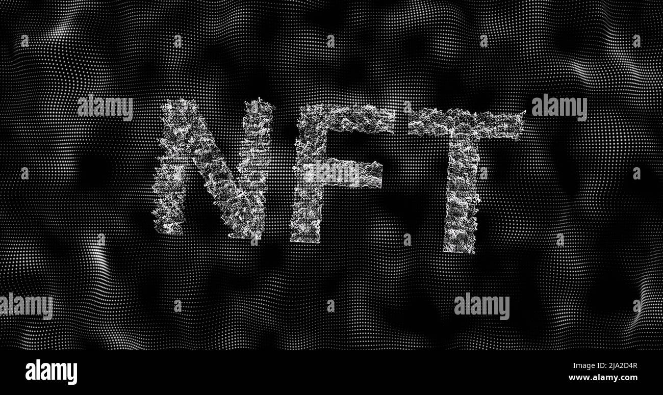 Image de nft sur fond noir Banque D'Images