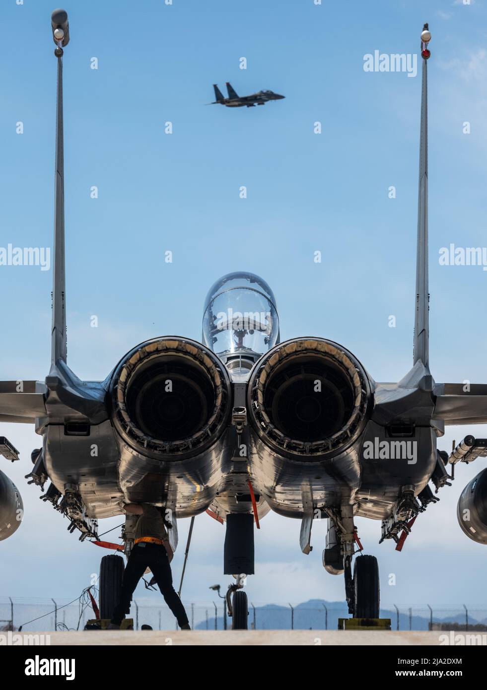 Un F-15E Strike Eagle de la US Air Force base, Idaho, prend son départ pour effectuer des opérations de mission pendant Raging Gunfighter 22-2 à la Hill Air Force base, Utah, le 22 mai 2022. Raging Gunfighter offre aux membres de l'aile un environnement réaliste et dynamique que les aviateurs pourraient rencontrer dans des opérations de combat potentielles. (É.-U. Photo de la Force aérienne par le sergent d'état-major. Joshua Hoskins) Banque D'Images