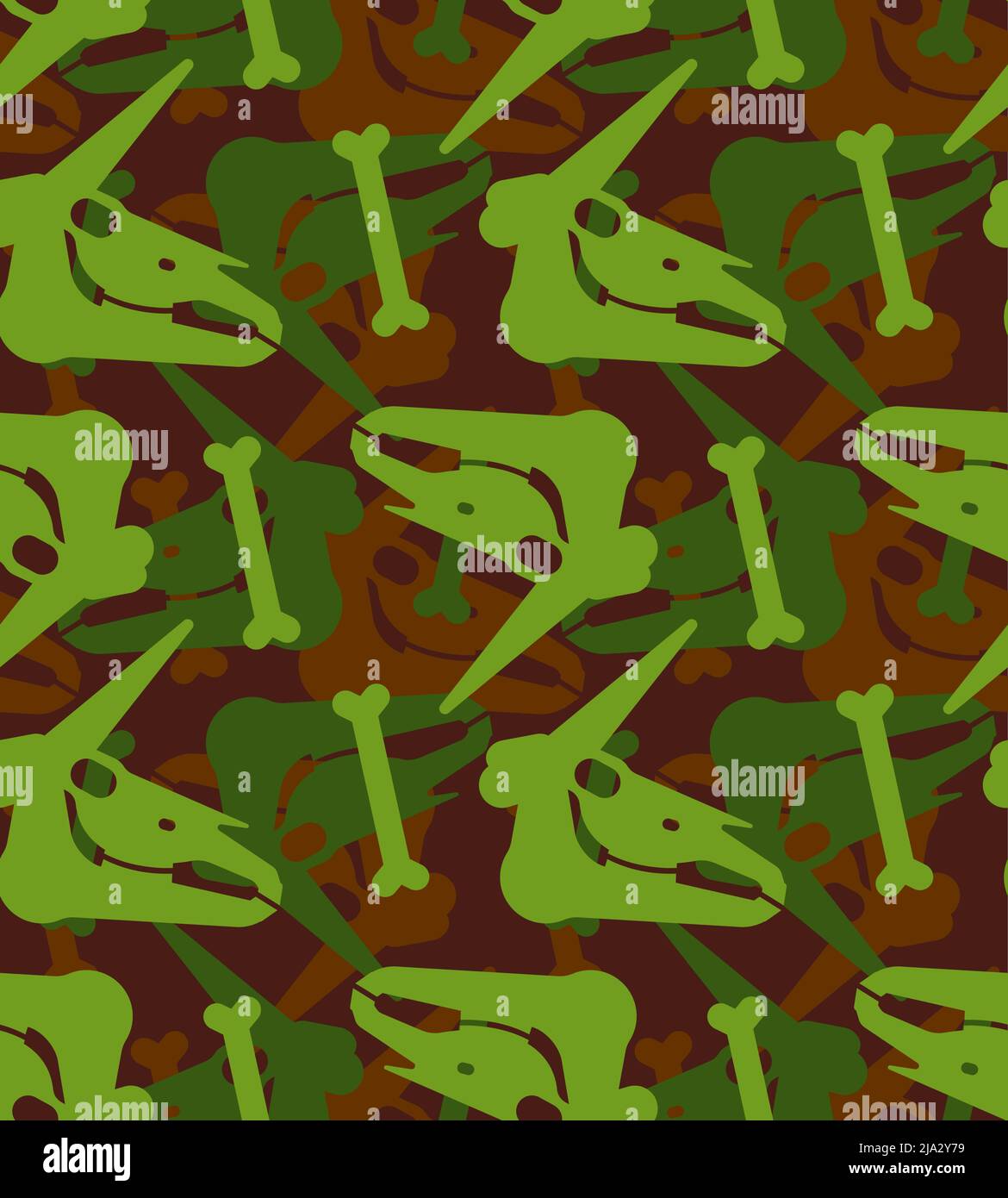 Crâne licorne motif militaire sans couture. Cheval magique avec arrière-plan de l'armée du crâne de corne. Texture de protection vectorielle Illustration de Vecteur