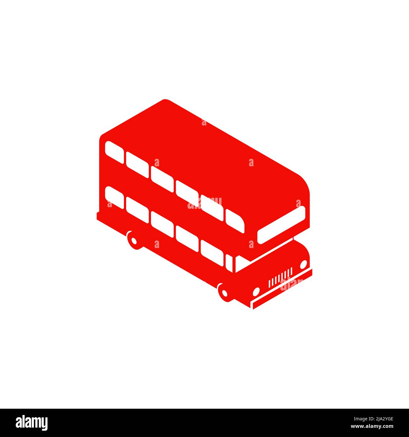 Londres Rouge à deux étages icône isolée. Panneau UK Landmark. Illustration vectorielle Illustration de Vecteur