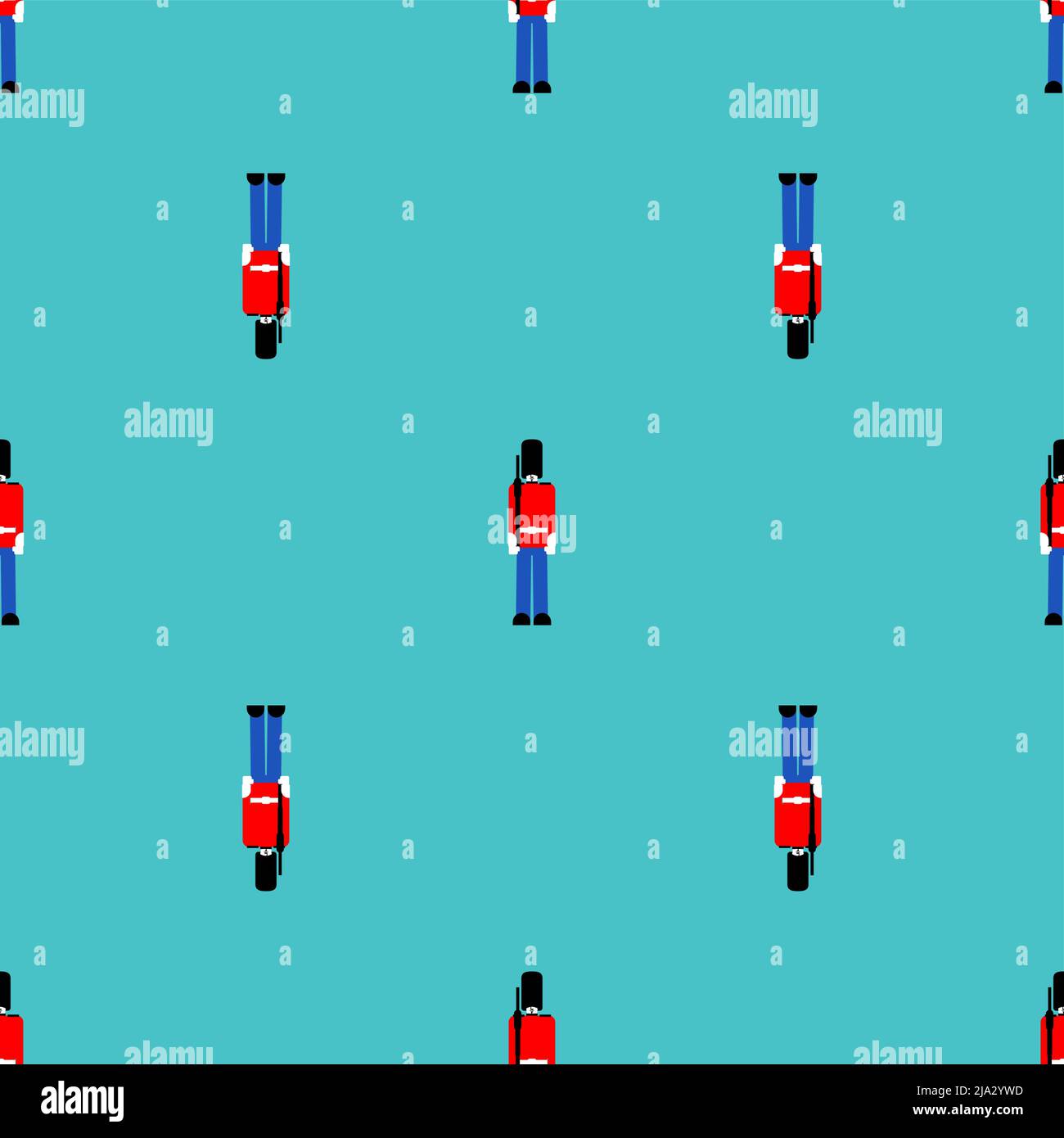 Beefeater British Royal Guardsman sans coutures. sentry grenadier sur fond de chapeau d'ours. Illustration de Vecteur