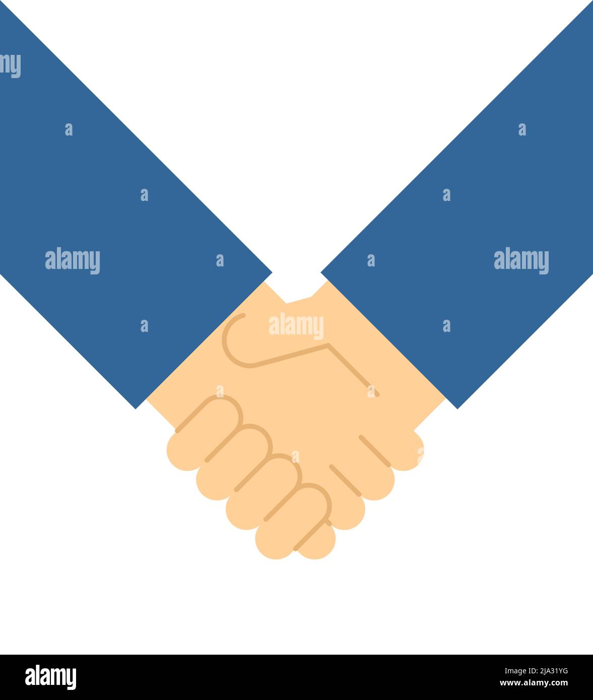 Icône représentant un signe de poignée de main d'homme d'affaires. Conclusion des contrats. Illustration commerciale Illustration de Vecteur