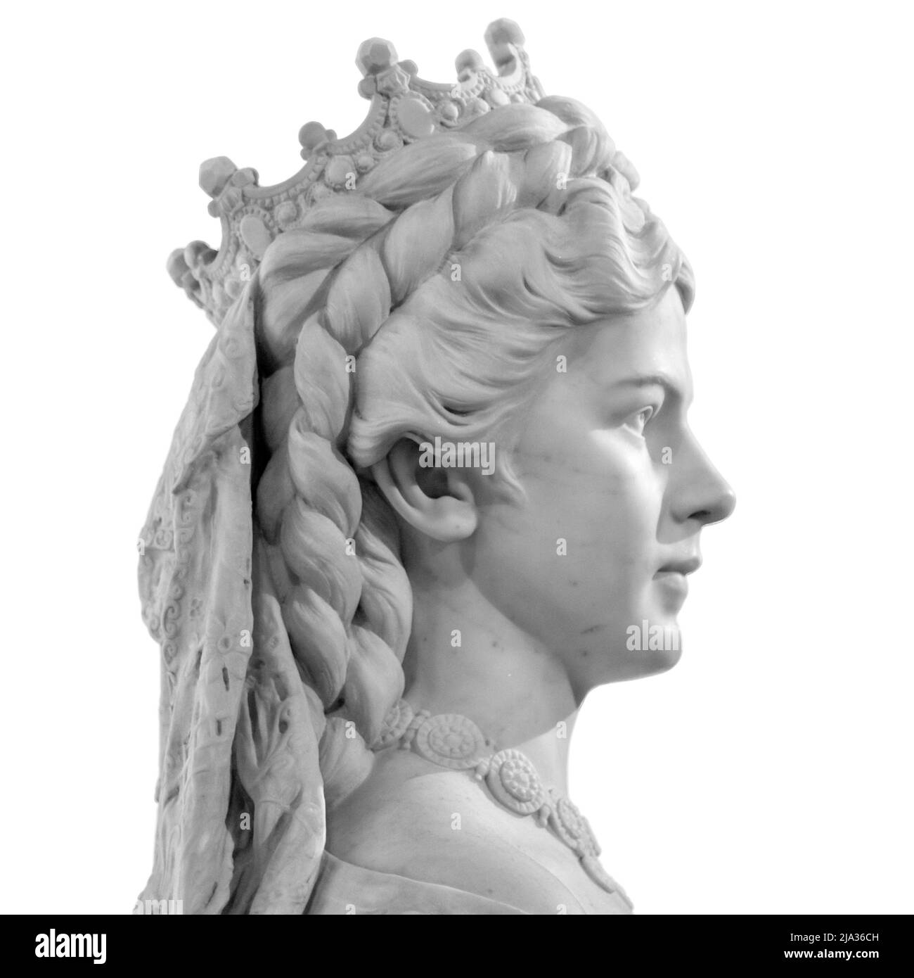 Sculpture de l'impératrice Elisabeth d'Autriche et de la reine de Hongrie. Banque D'Images