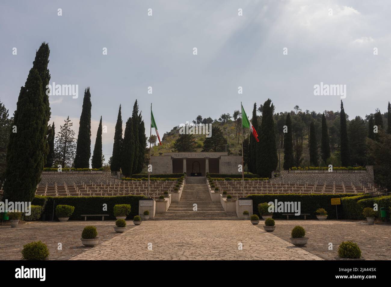 Le sacrario Militare di Mignano Montelungo Banque D'Images