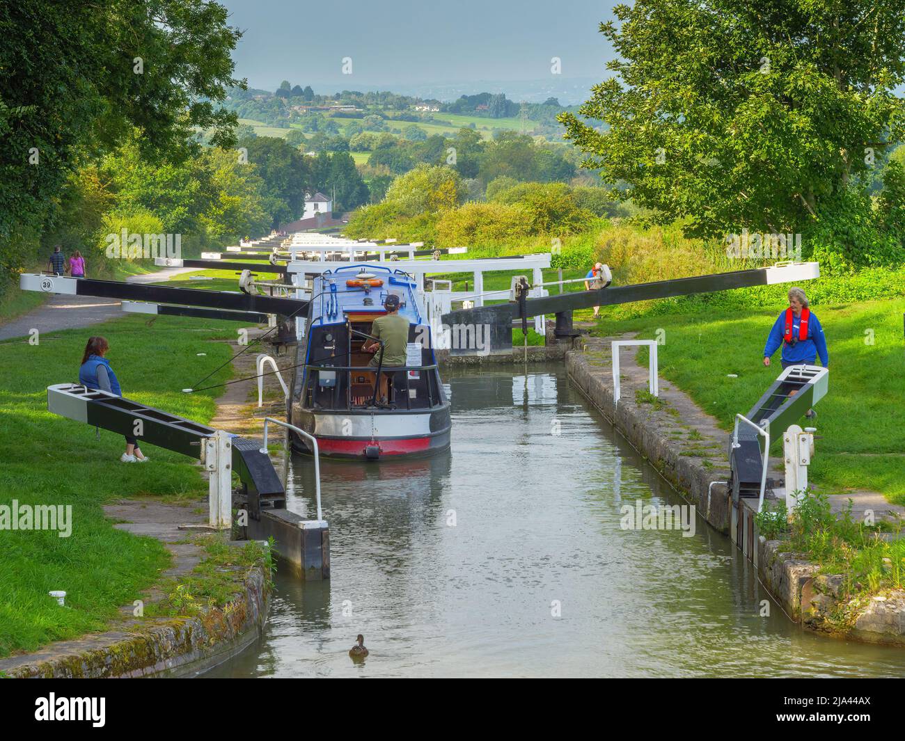 Vol sur la colline de Caen, Devozes, Whiltshire Banque D'Images