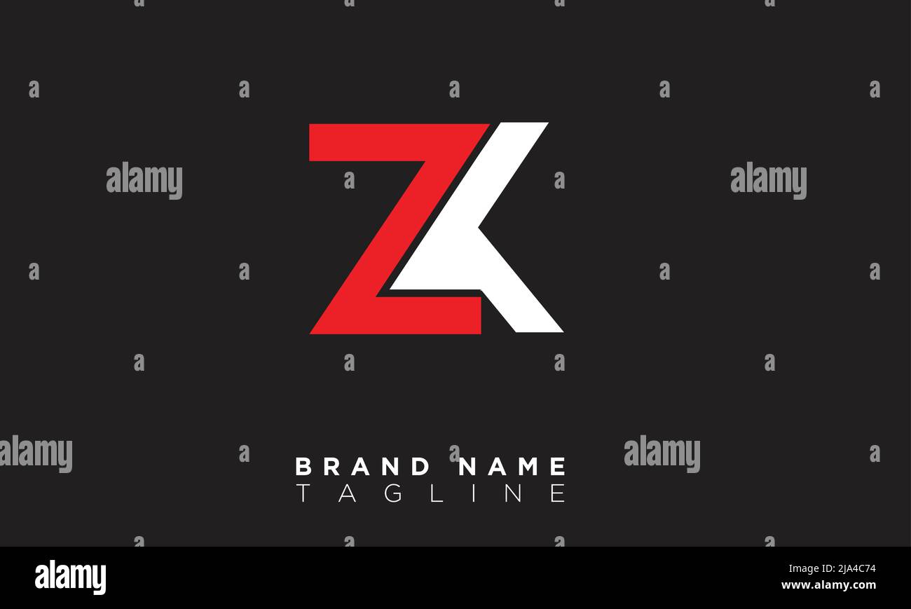 ZK lettres Alphabet initiales logo monogramme Illustration de Vecteur