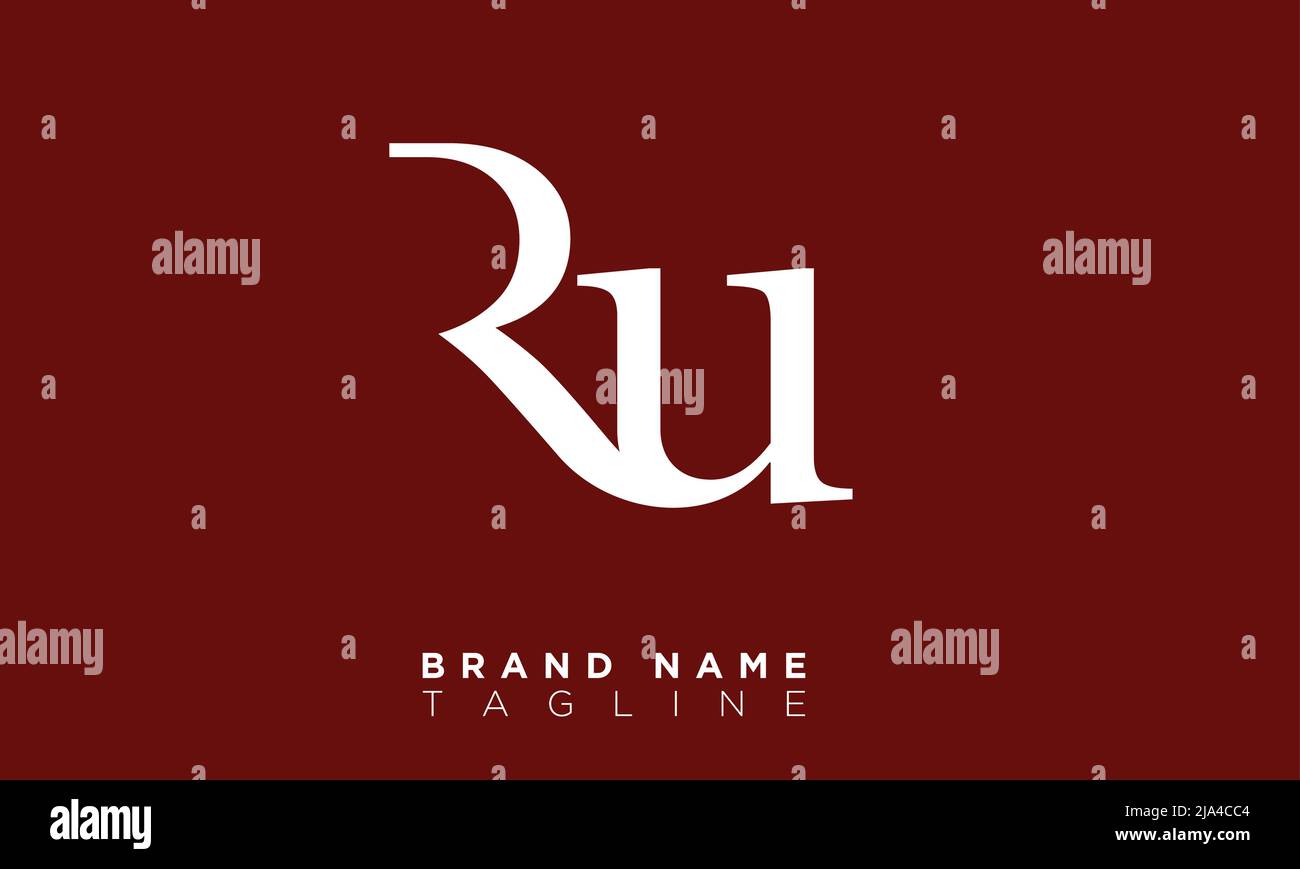 RU lettres alphabétiques initiales logo monogramme Illustration de Vecteur