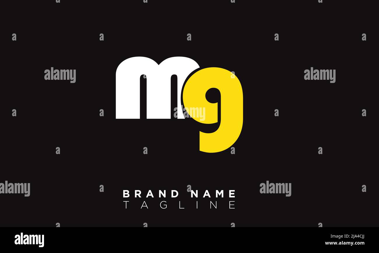 MG lettres Alphabet initiales logo du monogramme Illustration de Vecteur