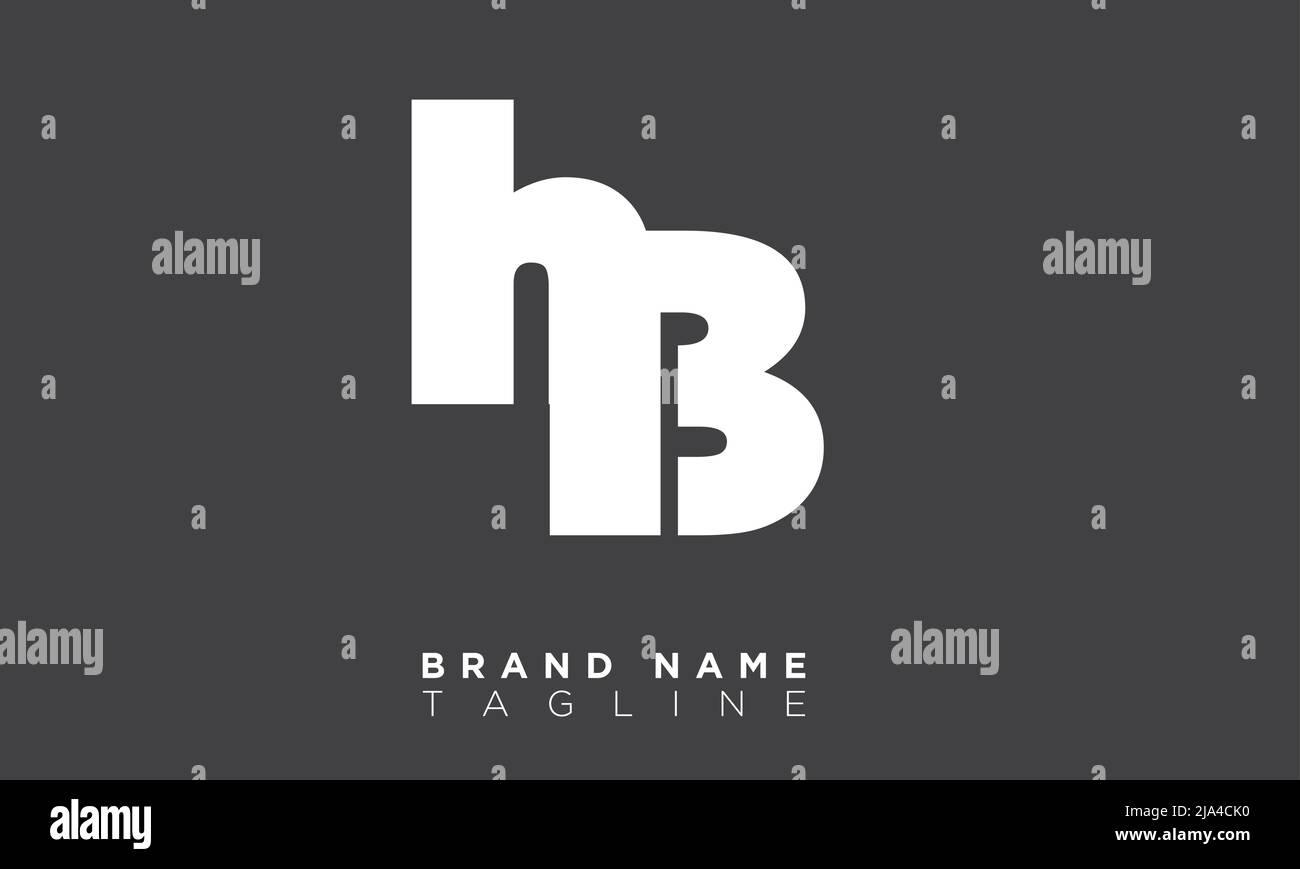 HB lettres alphabétiques initiales logo monogramme Illustration de Vecteur