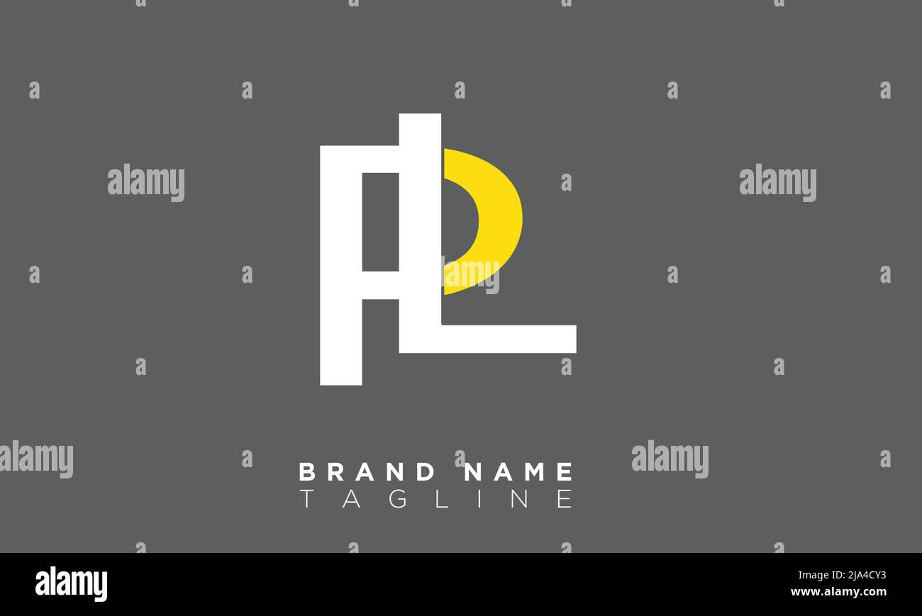 PL lettres alphabétiques initiales logo monogramme Illustration de Vecteur