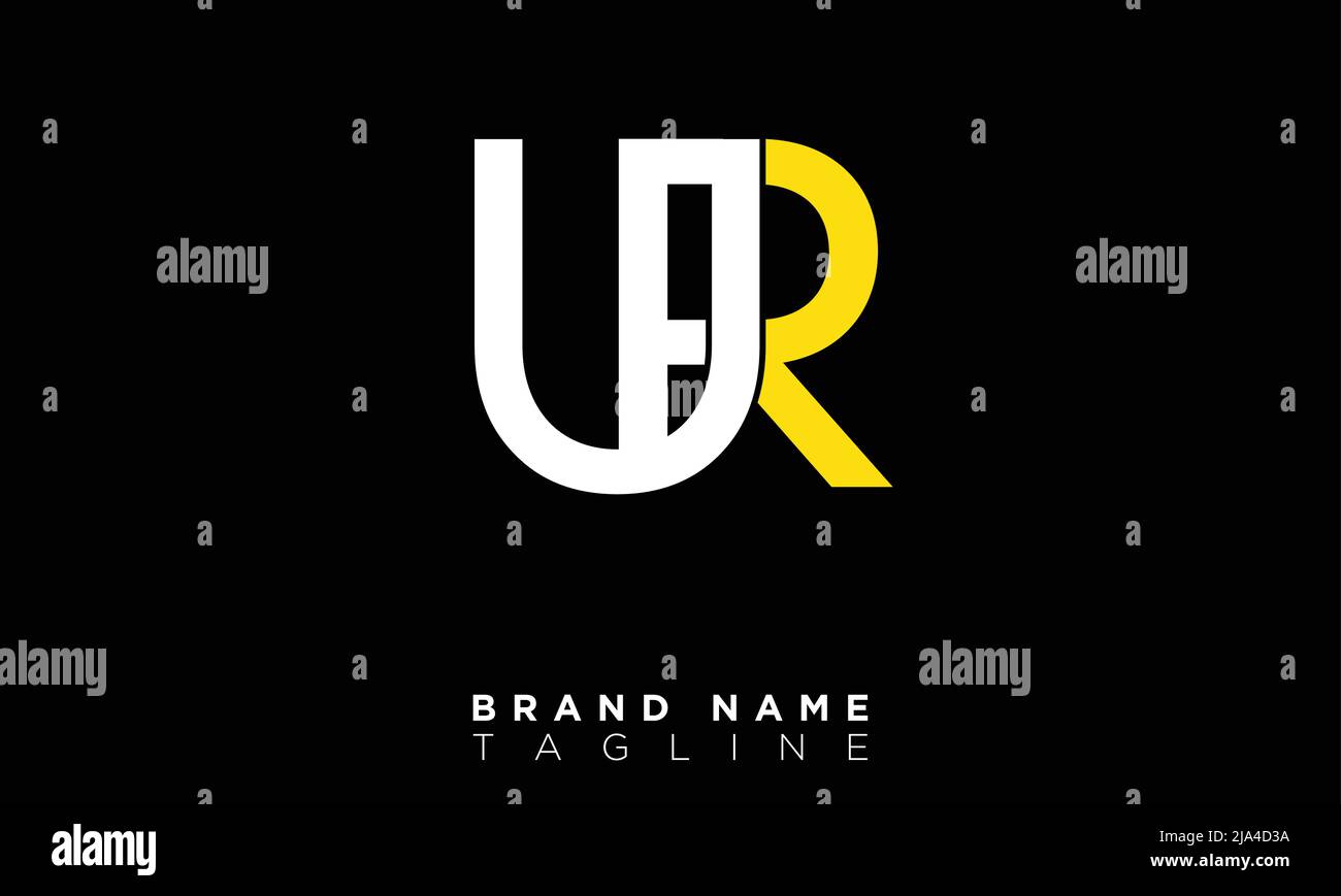 UR lettres Alphabet initiales logo monogramme Illustration de Vecteur
