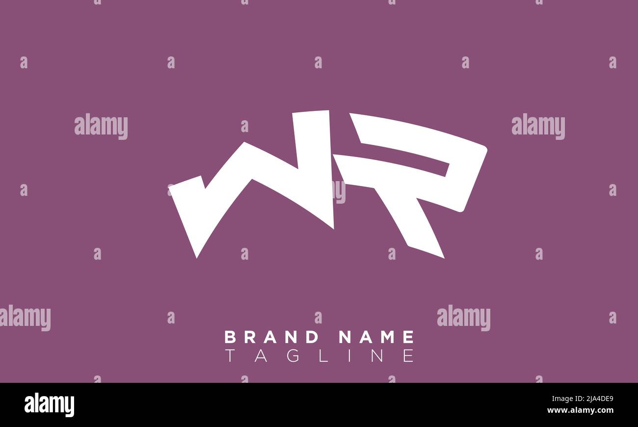 WR lettres Alphabet initiales logo monogramme Illustration de Vecteur
