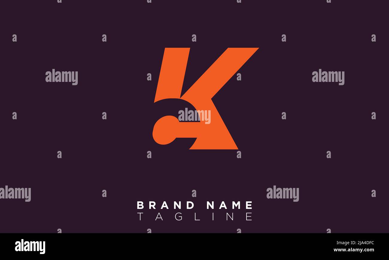 CK lettres Alphabet initiales Monogram logo KC, C et K. Illustration de Vecteur