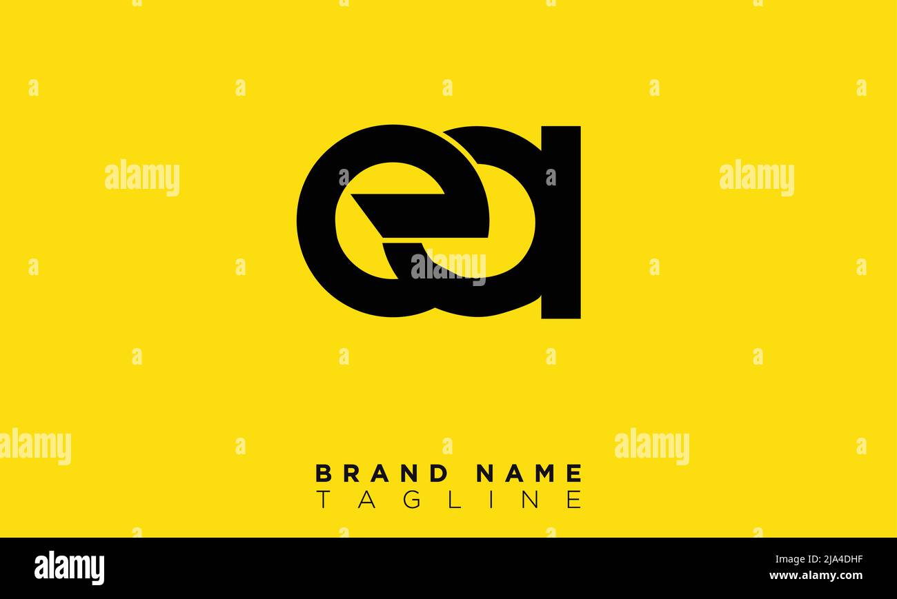 EA lettres Alphabet initiales Monogram logo AE, E et A. Illustration de Vecteur