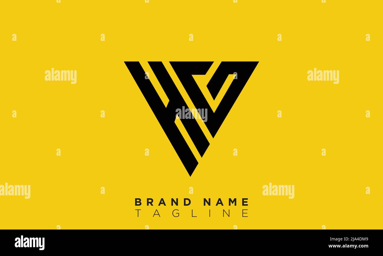 Lettres de l'alphabet initiales Monogram logo HG, GH, H et G. Illustration de Vecteur