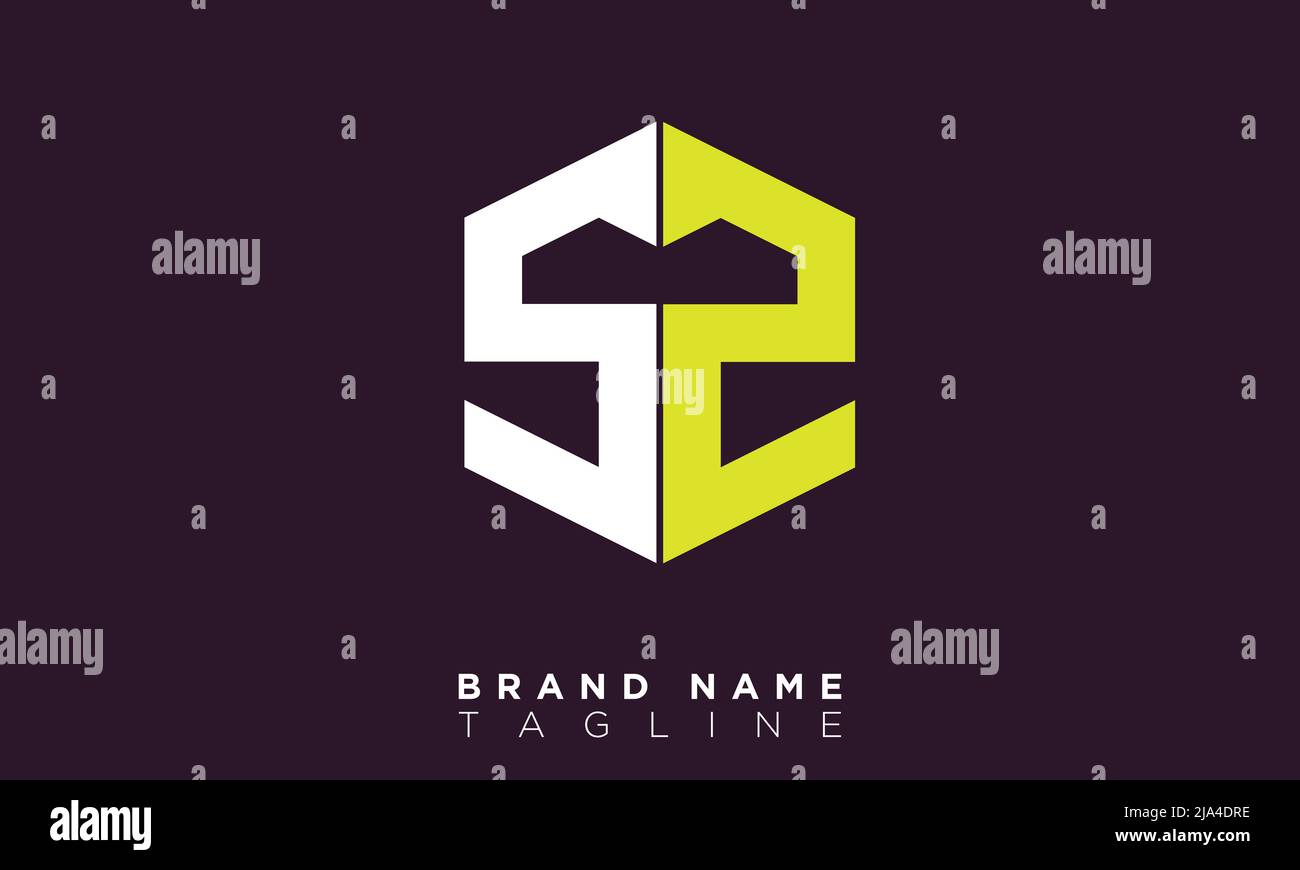 Lettres de l'alphabet initiales Monogram logo SZ, ZS, S et Z Illustration de Vecteur